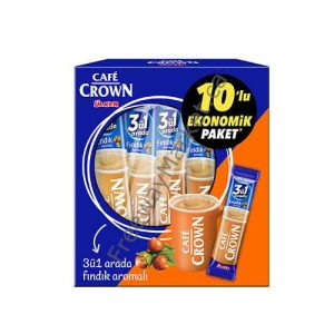 Ulker, Café Crown 3-in-1 Hazelnut Flavored Coffee, 180g